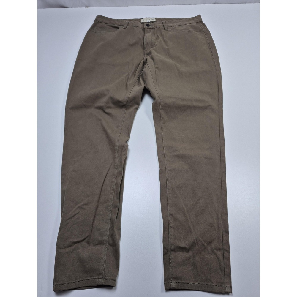 Dapper Boi Chino Pants Mens 38x32 Brown Cotton Canvas Stretch Casual Work